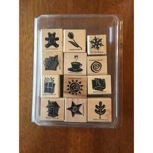 Stampin’ UP!  Portfolio Collection II 2002 Retired 12 Stamps Scrapbooking Crafts